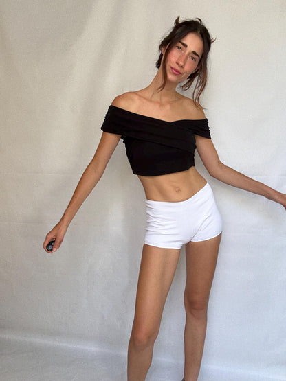 Vintage Stephane Plassier White Hipster Shorts — additional view 14