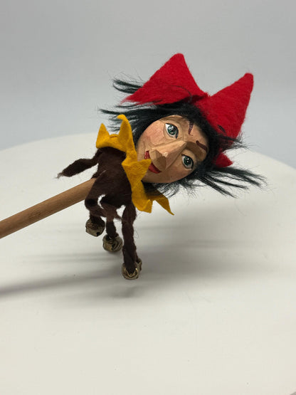 Vintage Jester Marionette Wooden Puppet — additional view 5