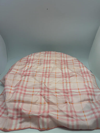 Vintage Pink Burberry Silk Scarf — back view