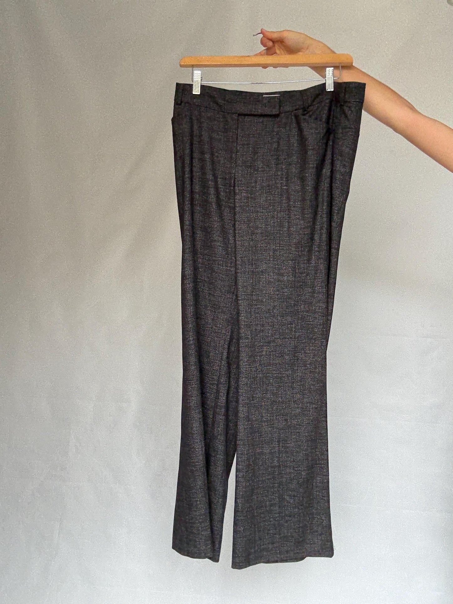 Vintage Rene Lezard wool wonan trousers, luxury designer tailored fit designer pants, EU 44.