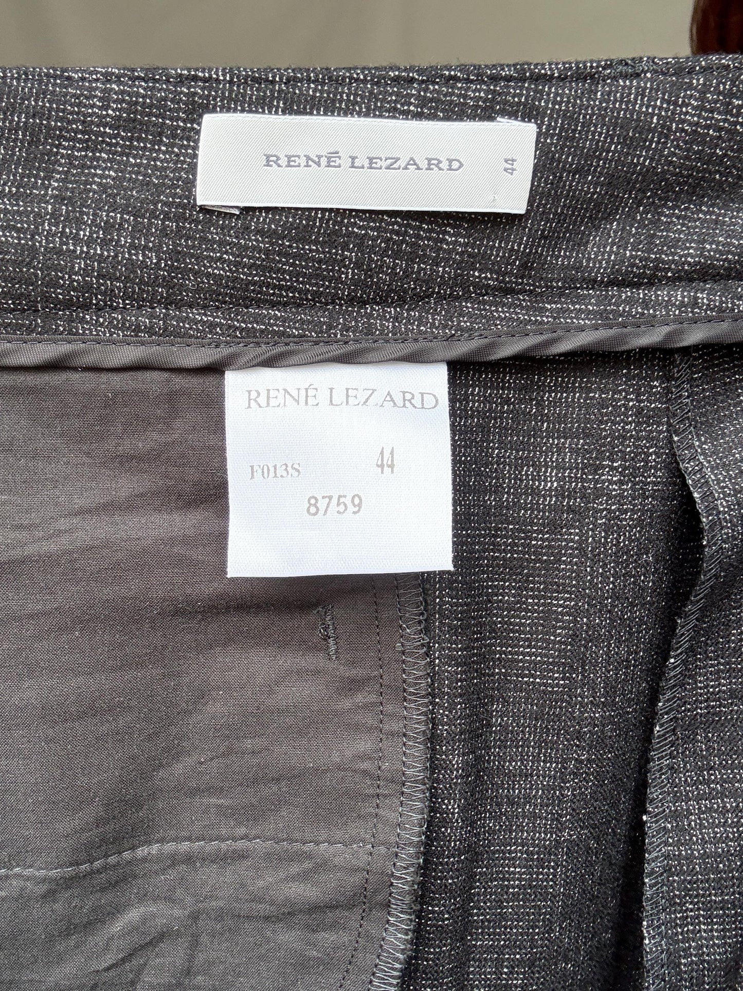 Vintage Rene Lezard wool wonan trousers, luxury designer tailored fit designer pants, EU 44.