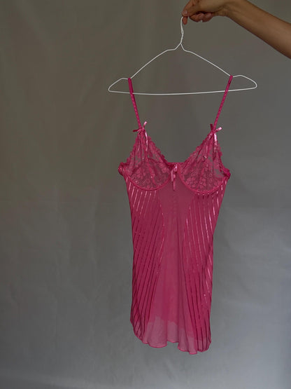 Pink Sheer Lingerie Set — detail