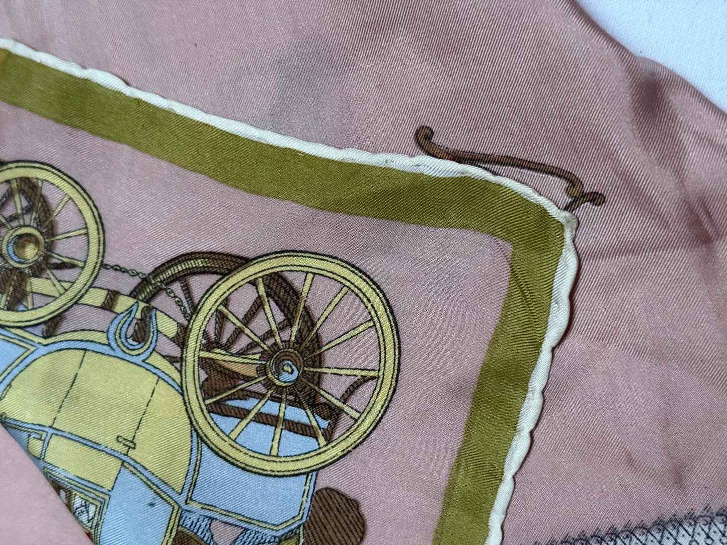 Dusty Pink Silk Equestrian Scarf — additional view 5