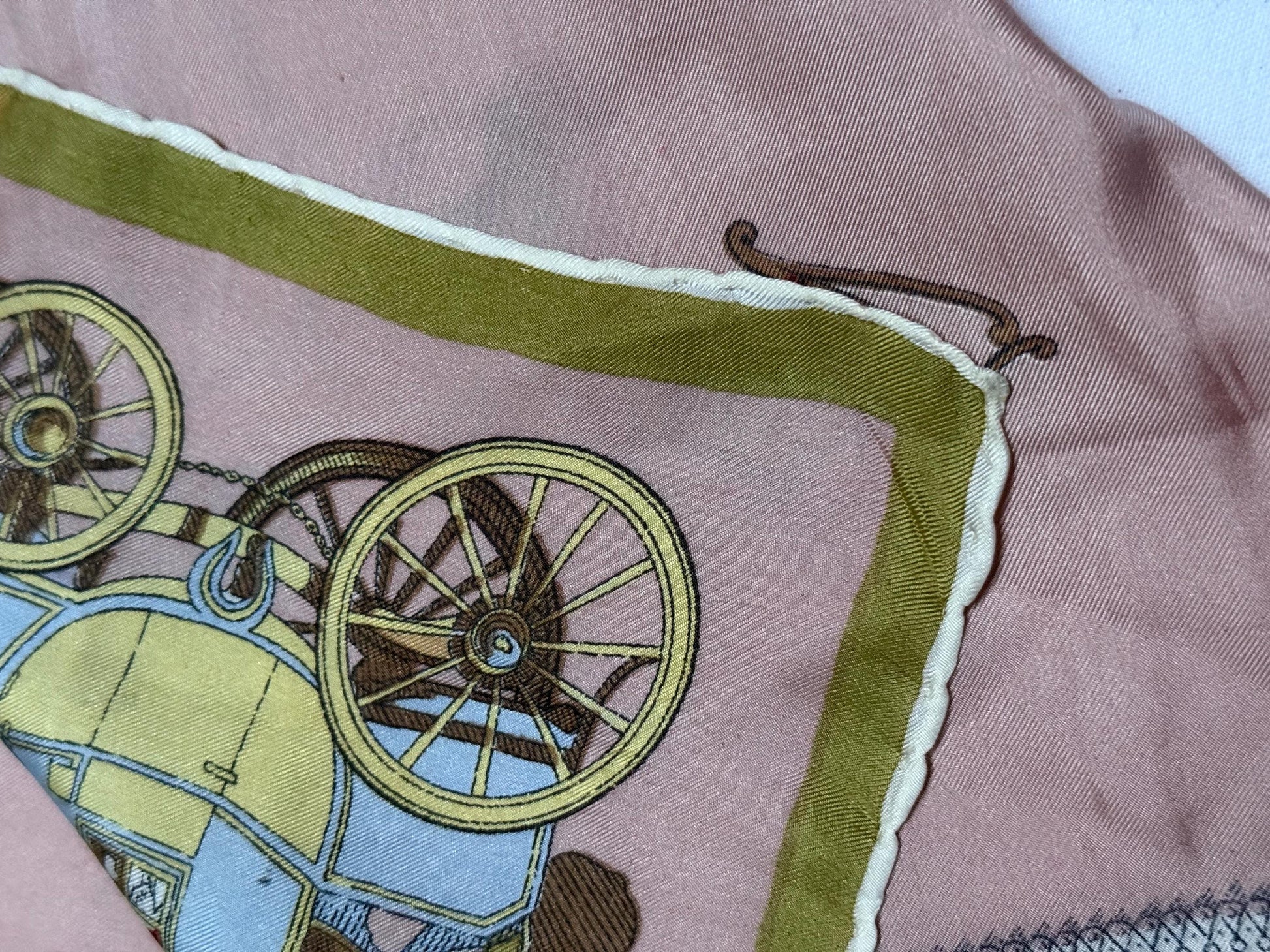 Dusty Pink Silk Equestrian Scarf — additional view 5