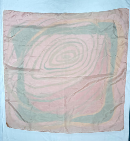 Blush Pink Silk Scarf With Abstract Design — additional view 5