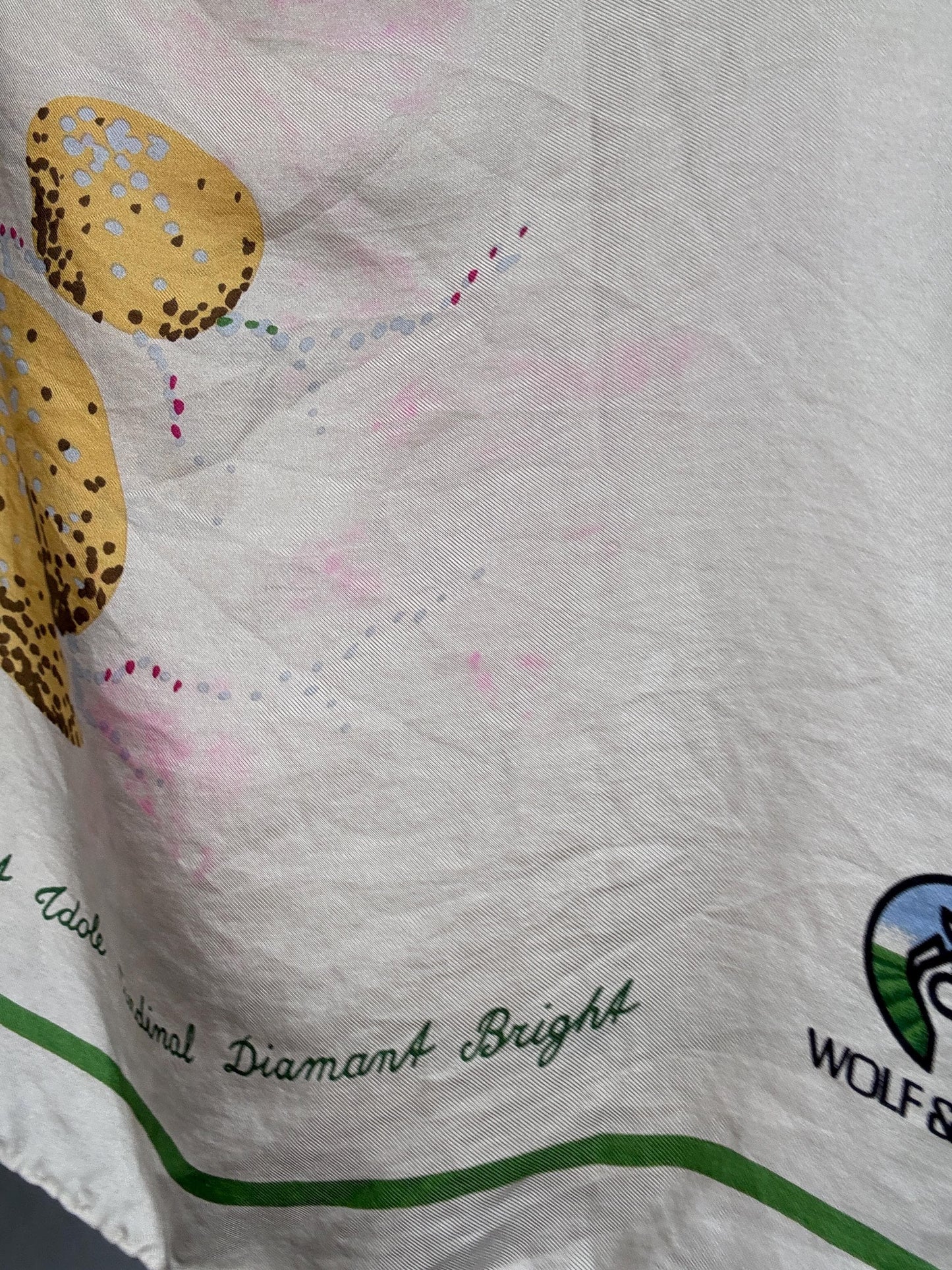 Vintage Floral Silk Scarf with Handsewn Edges — additional view 5