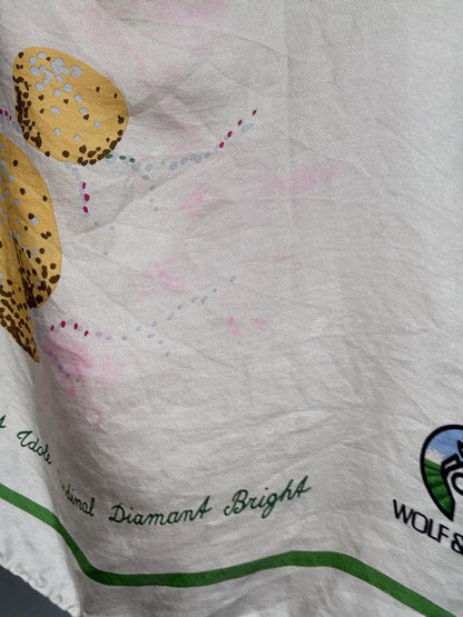 Vintage Floral Silk Scarf with Handsewn Edges — additional view 5