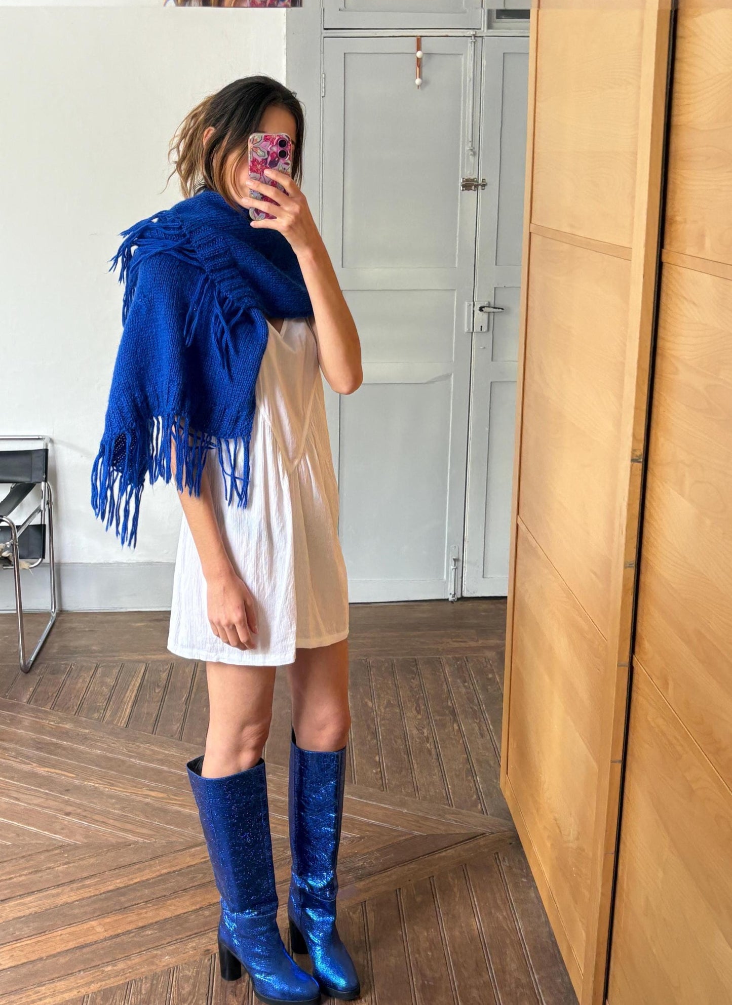 Vintage Blue Streetwear Scarf — additional view 13