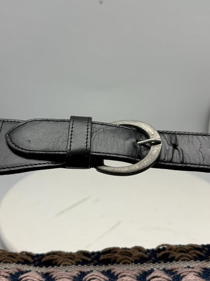 Boho Woven Fabric Belt In Blue Beige — additional view 10