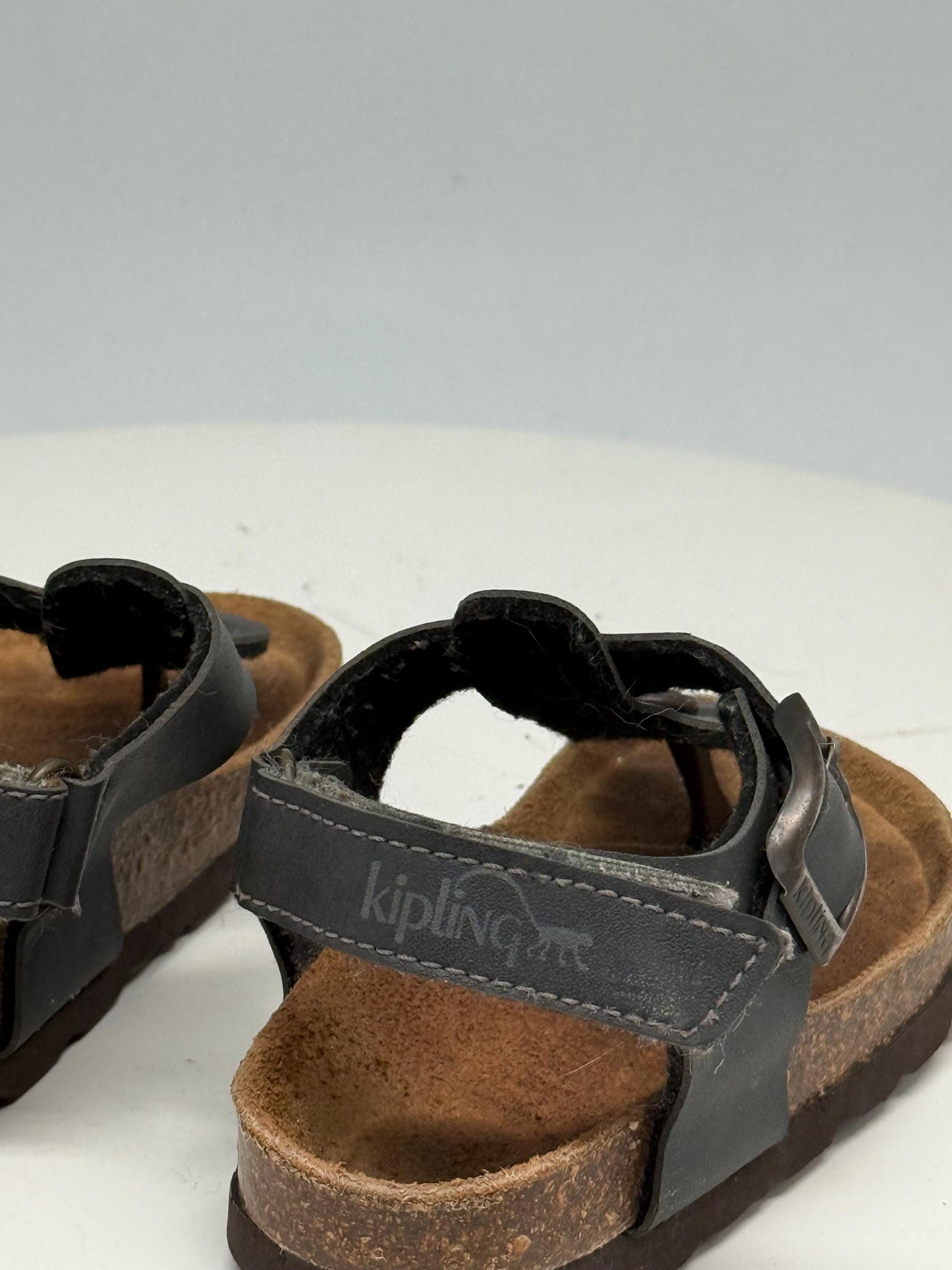 Vintage Black Leather Toddler Sandals — additional view 6