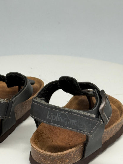 Vintage Black Leather Toddler Sandals — additional view 6