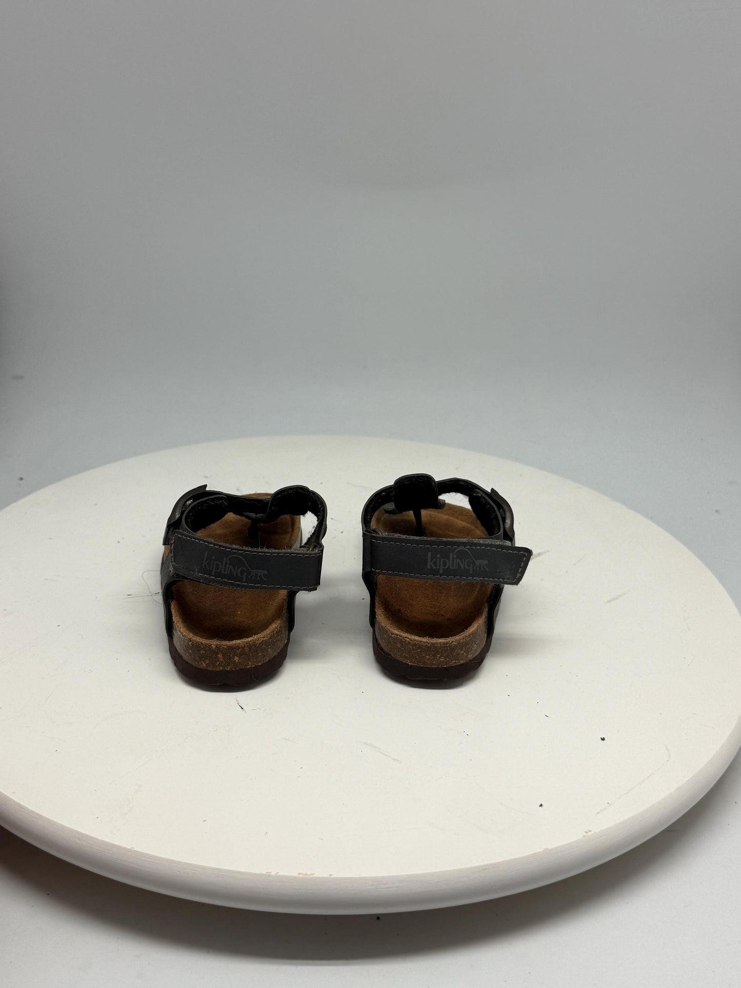 Vintage Black Leather Toddler Sandals — additional view 5