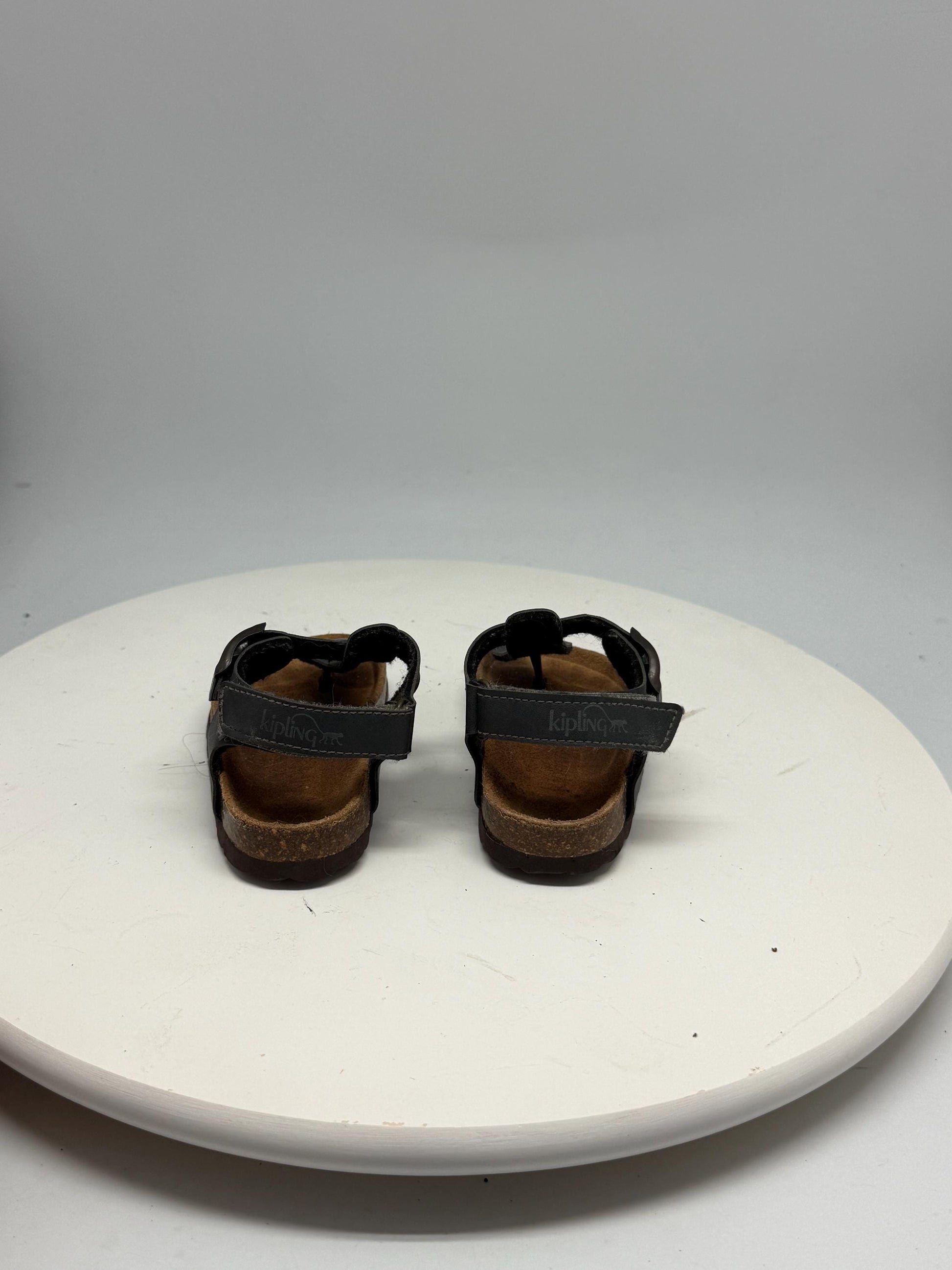 Vintage Black Leather Toddler Sandals — additional view 5