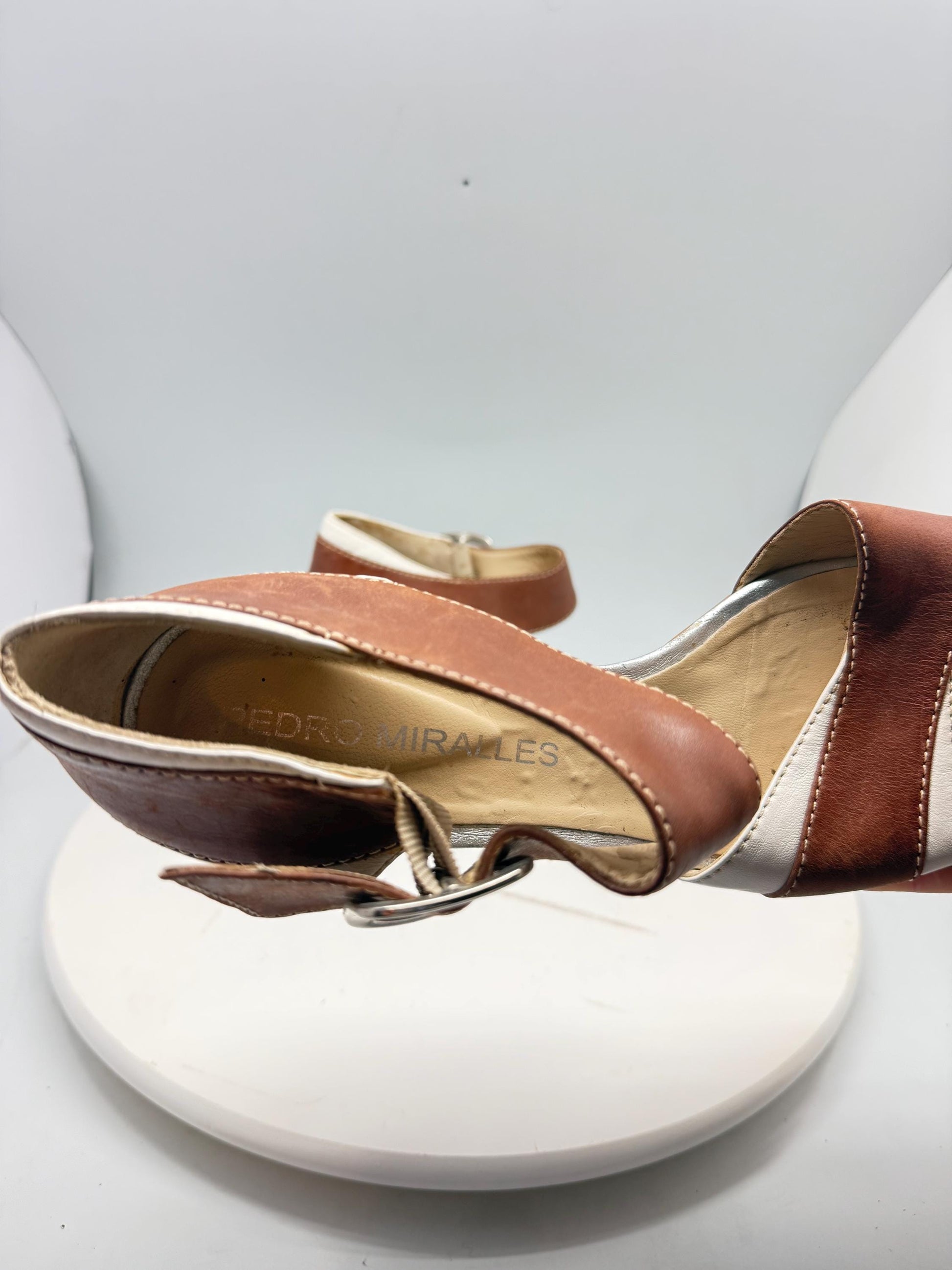 Pedro Miralles Brown and White High Heels — additional view 10