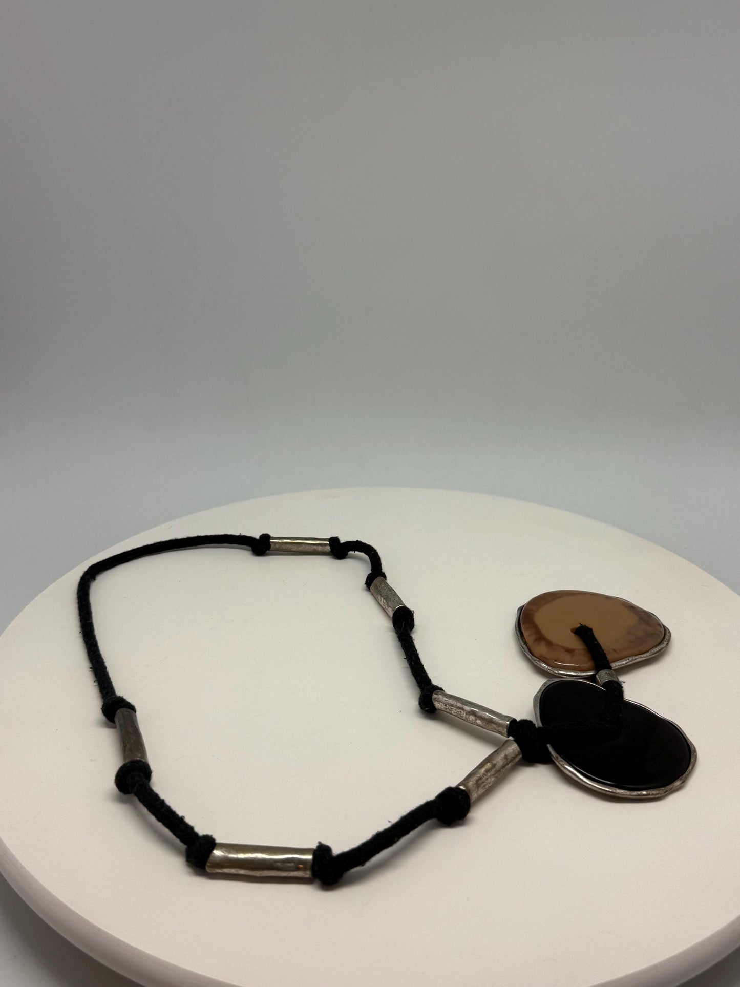 Vintage Statement Necklace, Modern Bold Design — back view