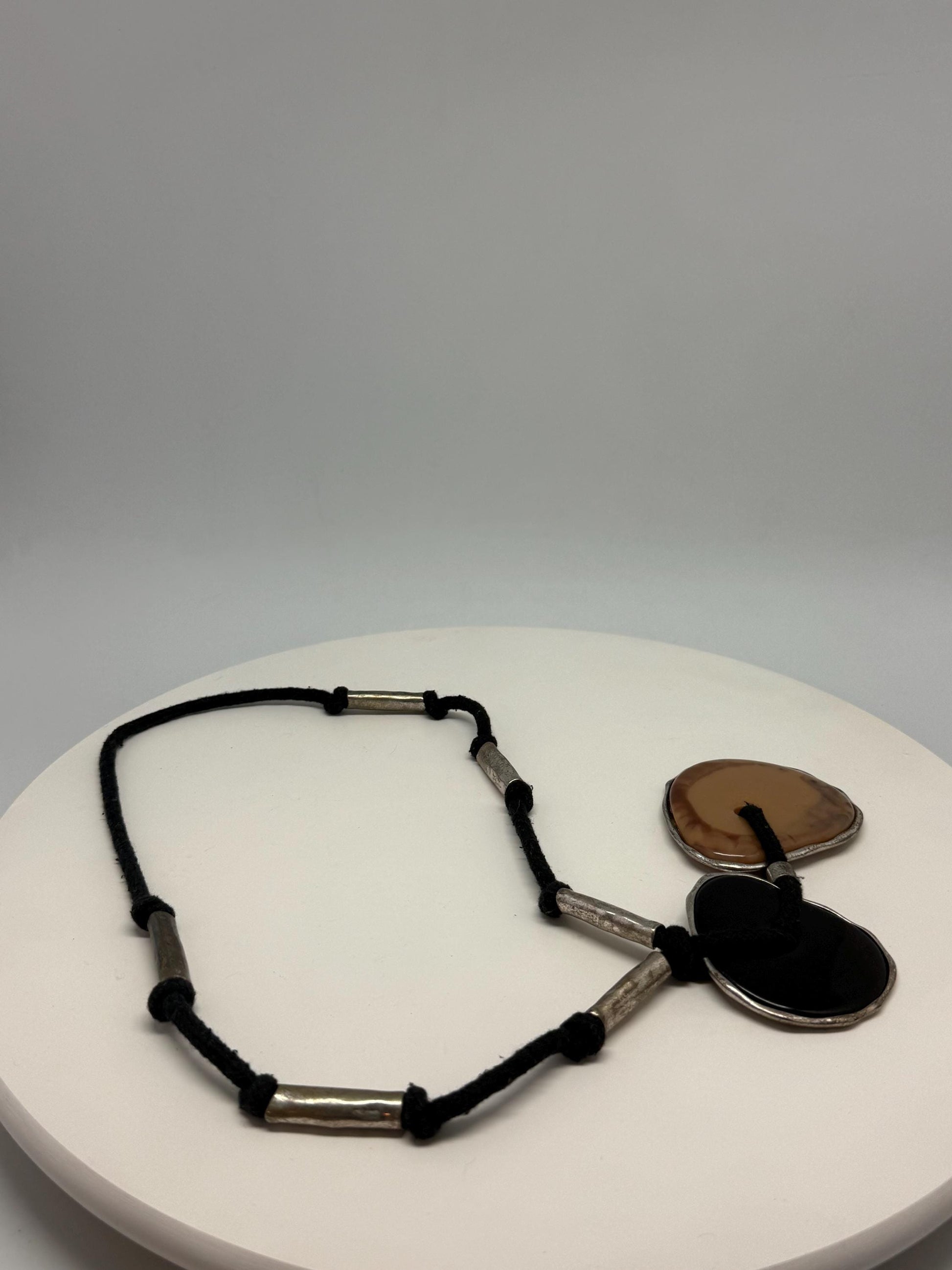 Vintage Statement Necklace, Modern Bold Design — back view