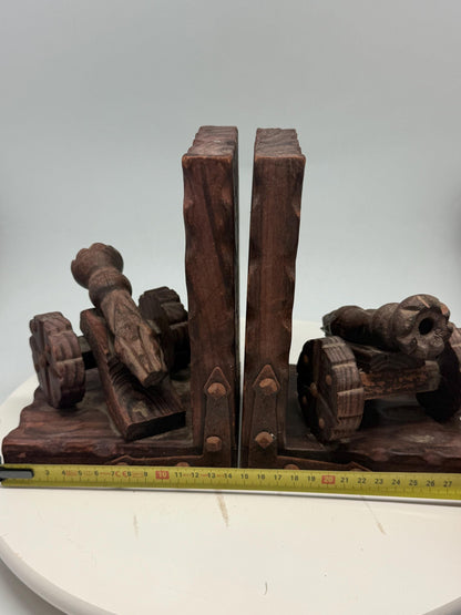 Brutalist Wooden Bookends, Vintage Spanish Design — additional view 7