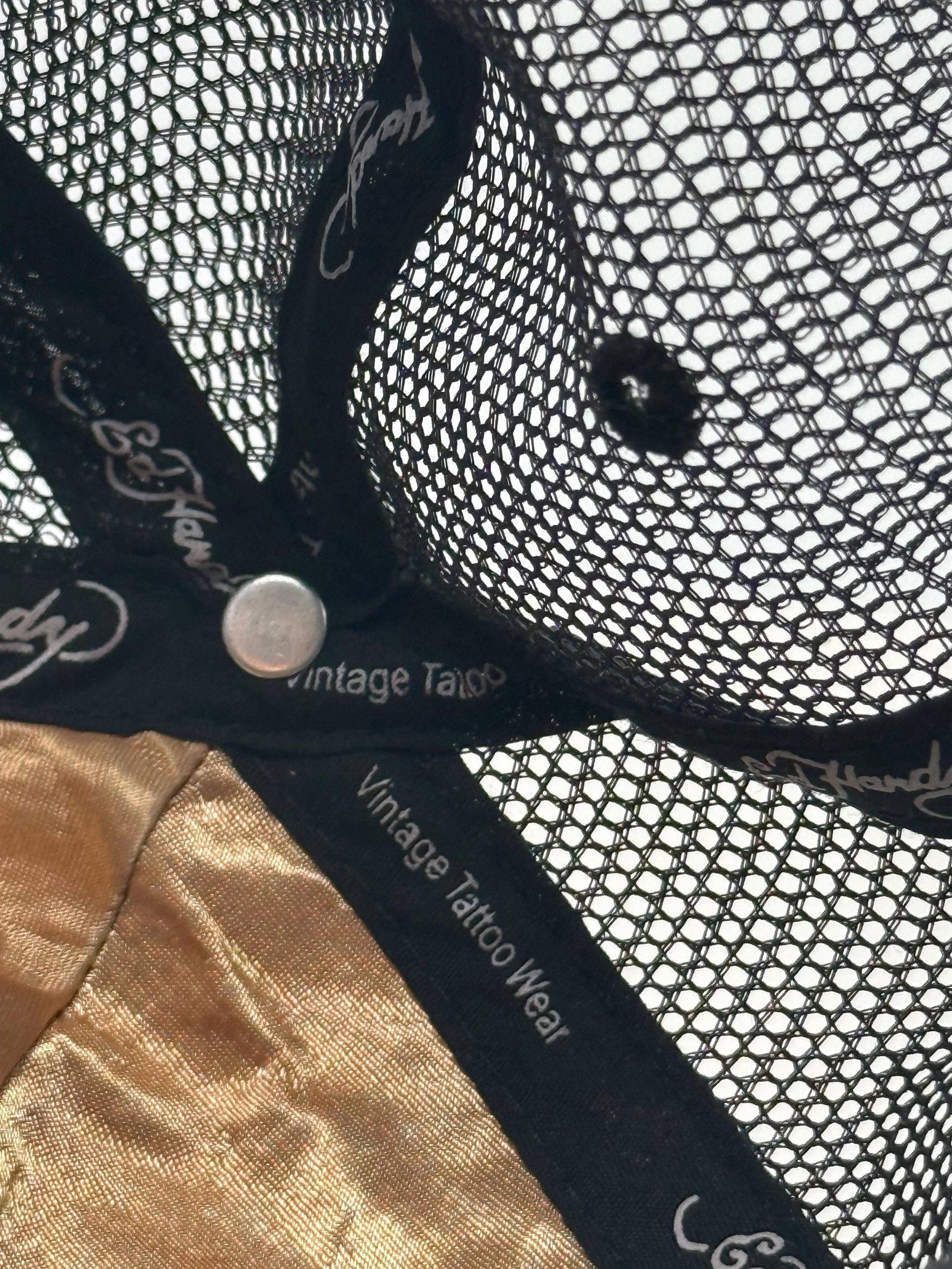 Ed Hardy White Tattoo Trucker Cap — back view