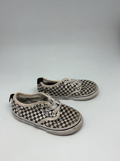 Vintage Black White Checkered Toddler Sneakers