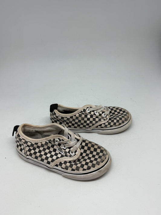 Vintage Black White Checkered Toddler Sneakers