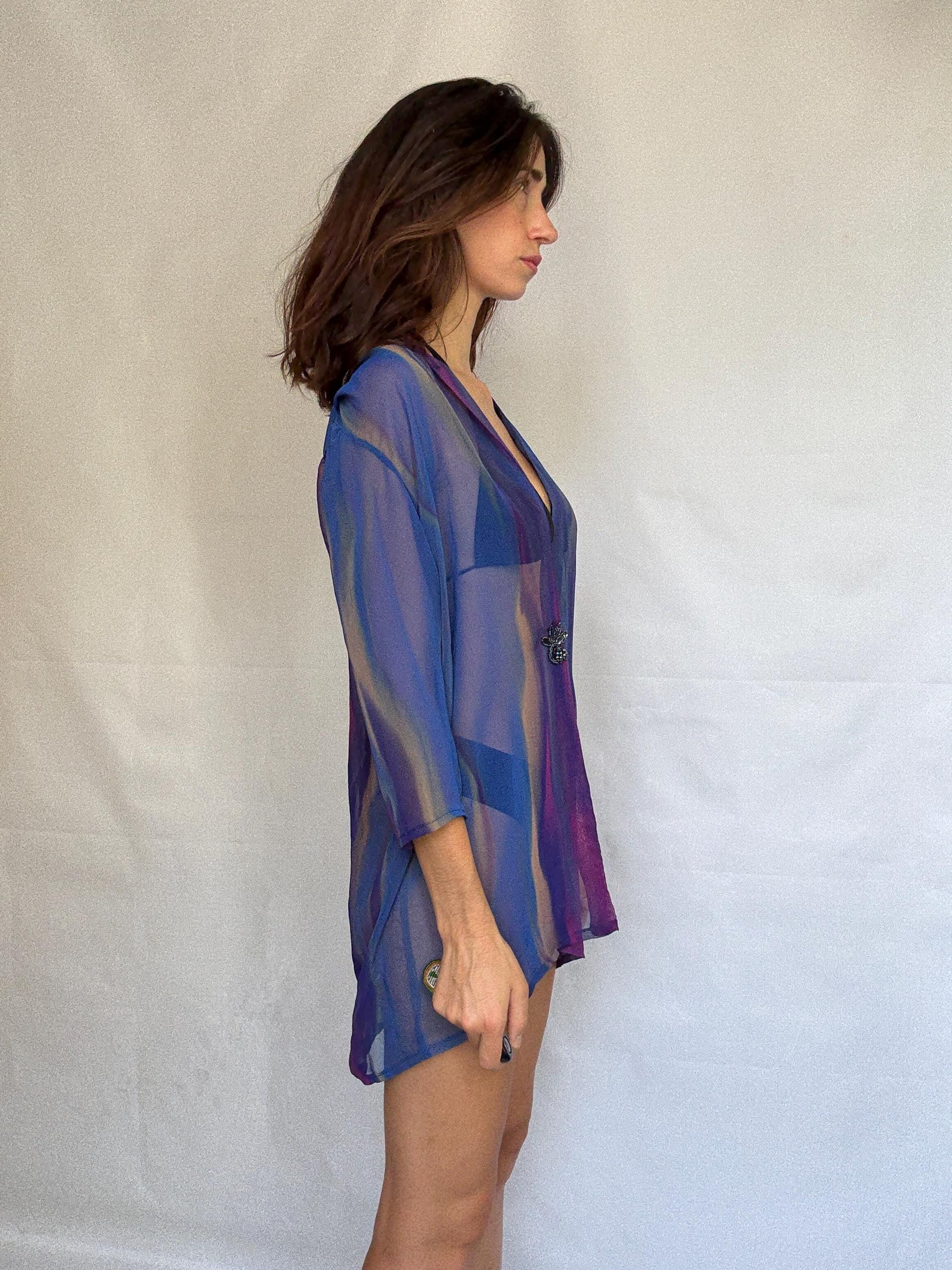 Vintage Sheer Bohemian Beach Cover-Up — additional view 10