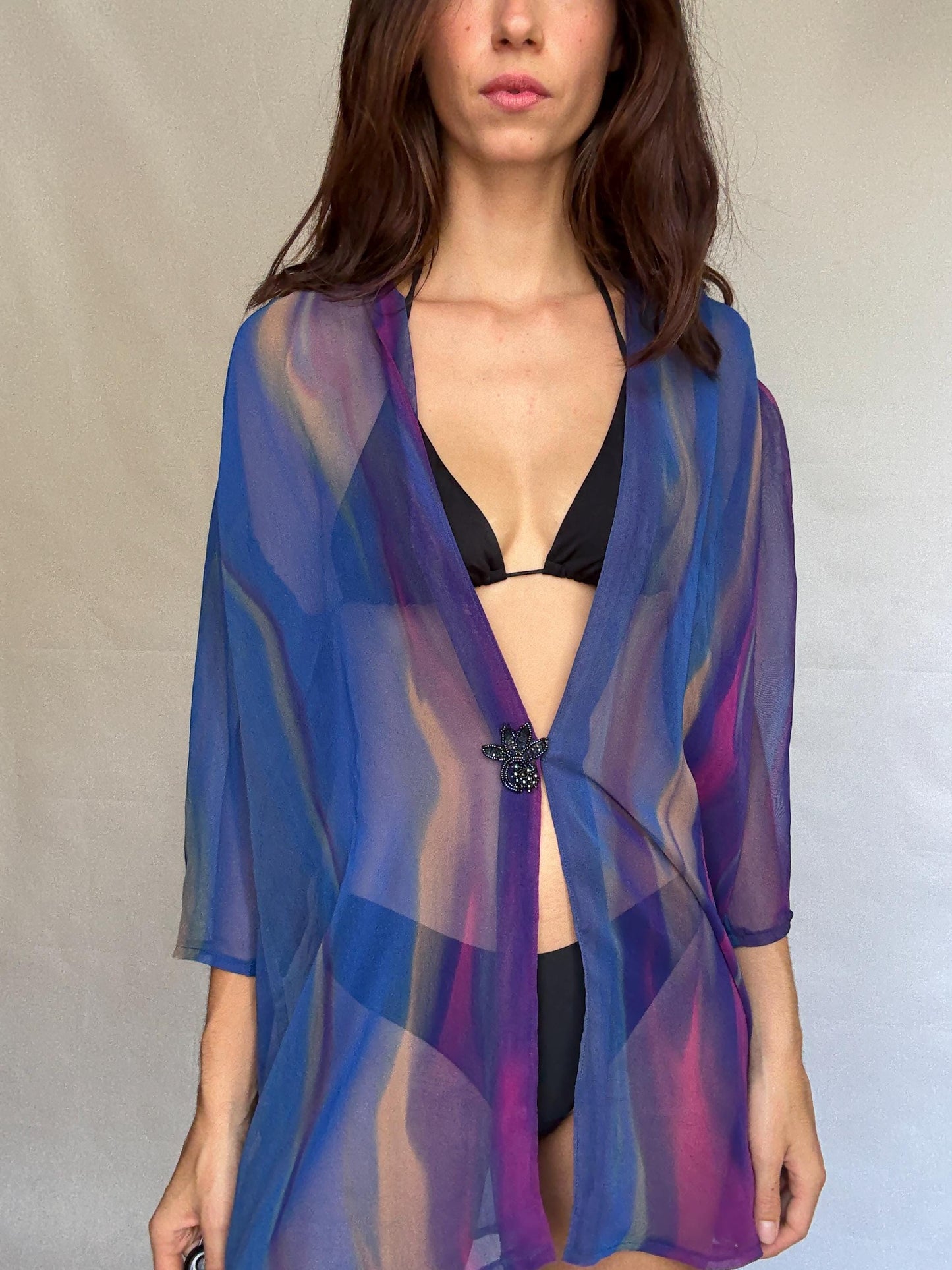 Vintage Sheer Bohemian Beach Cover-Up — detail
