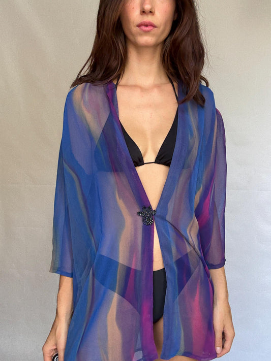 Vintage Sheer Bohemian Beach Cover-Up — detail