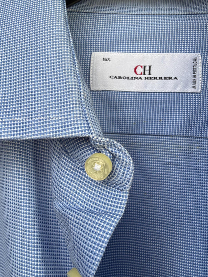 Vintage Carolina Herrera Blue Button-Up Shirt — additional view 5
