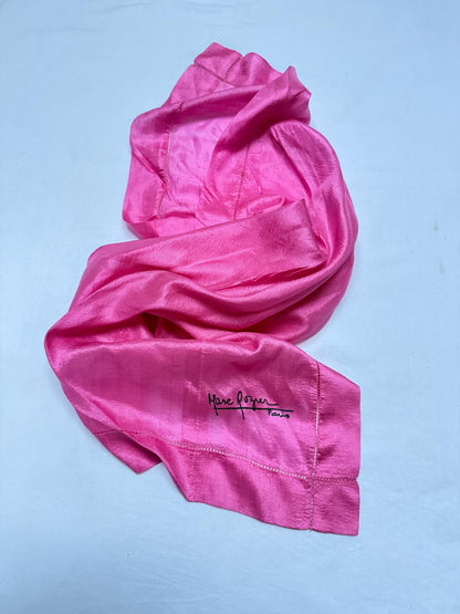 Vintage Luxe Silk Scarf by Marc RozierParis | Vibrant Pink Designer Neck Scarf | French Chic Accessory