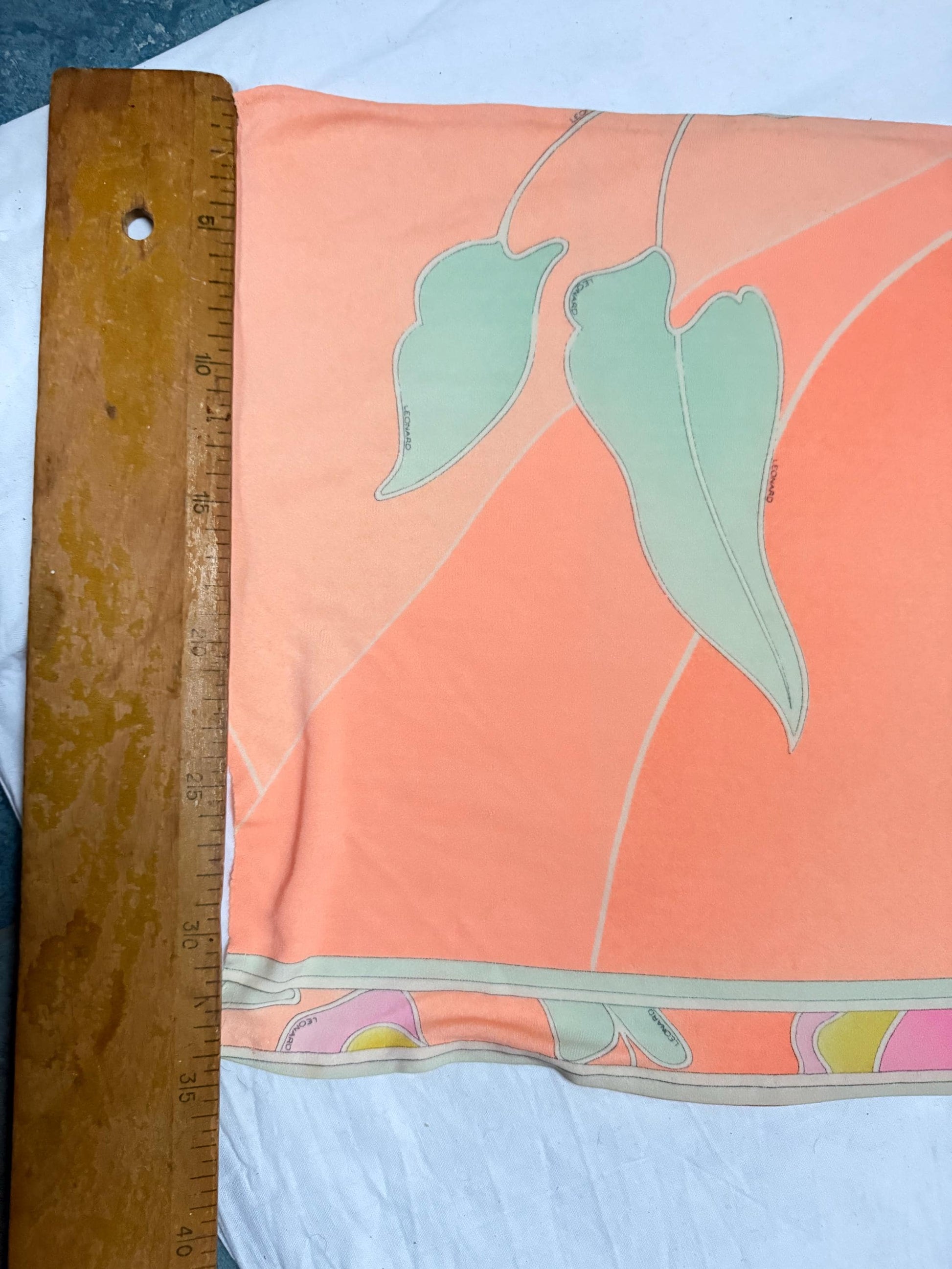 Vintage Leonard Paris Floral Scarf — additional view 12