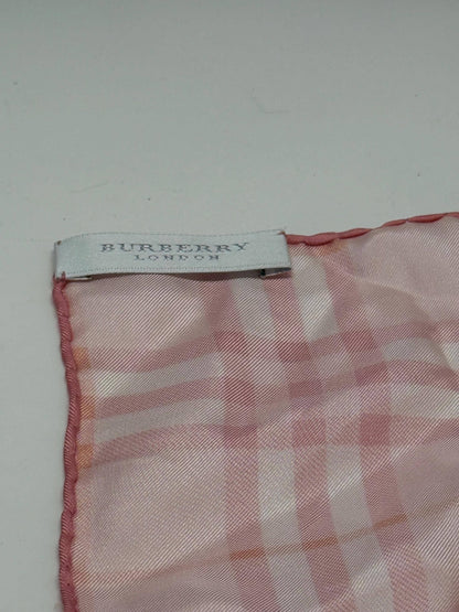 Vintage Pink Burberry Silk Scarf — additional view 5