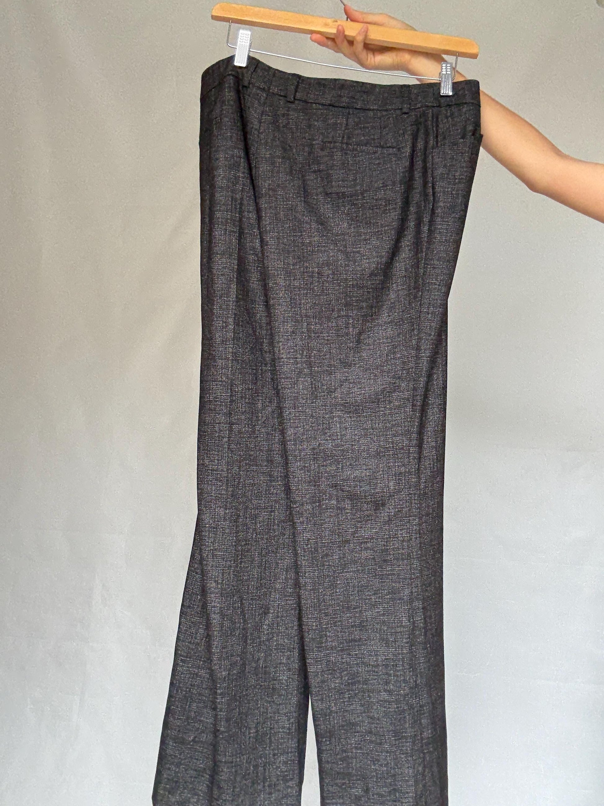Vintage Rene Lezard wool wonan trousers, luxury designer tailored fit designer pants, EU 44.
