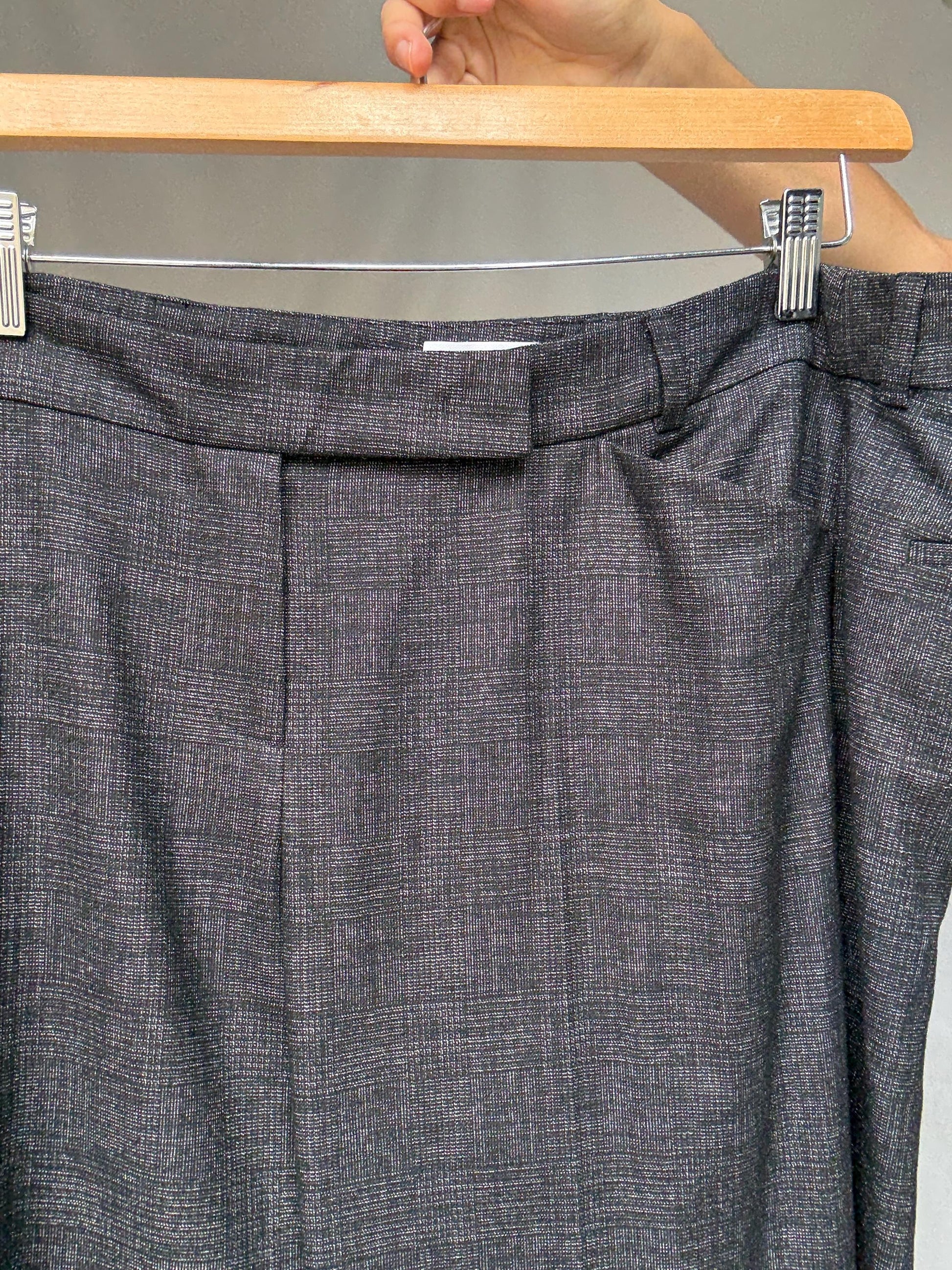 Vintage Rene Lezard wool wonan trousers, luxury designer tailored fit designer pants, EU 44.