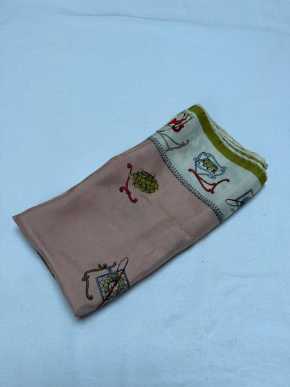 Dusty Pink Silk Equestrian Scarf — additional view 8