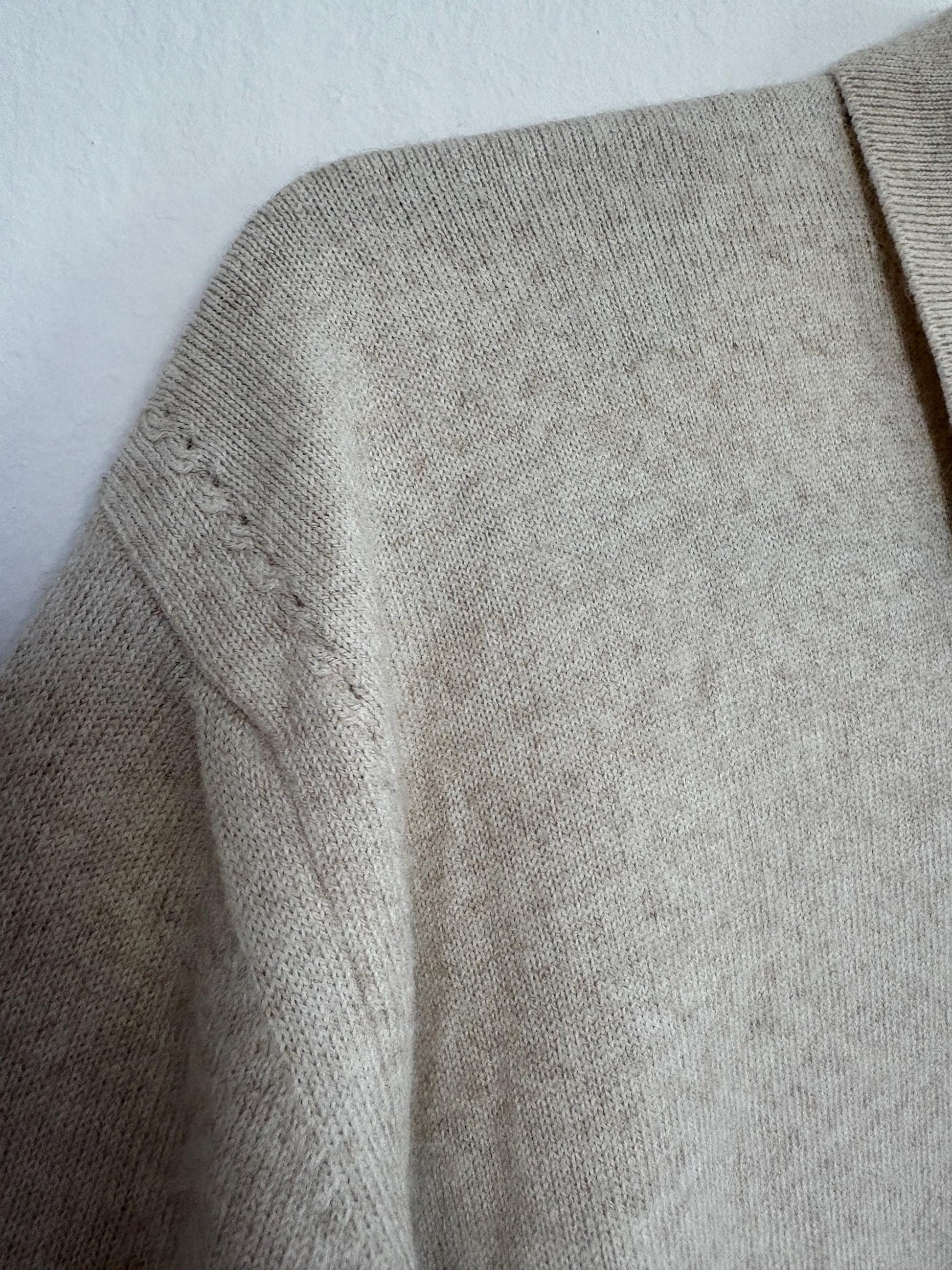Vintage Off-White Merino Wool Vest — additional view 6