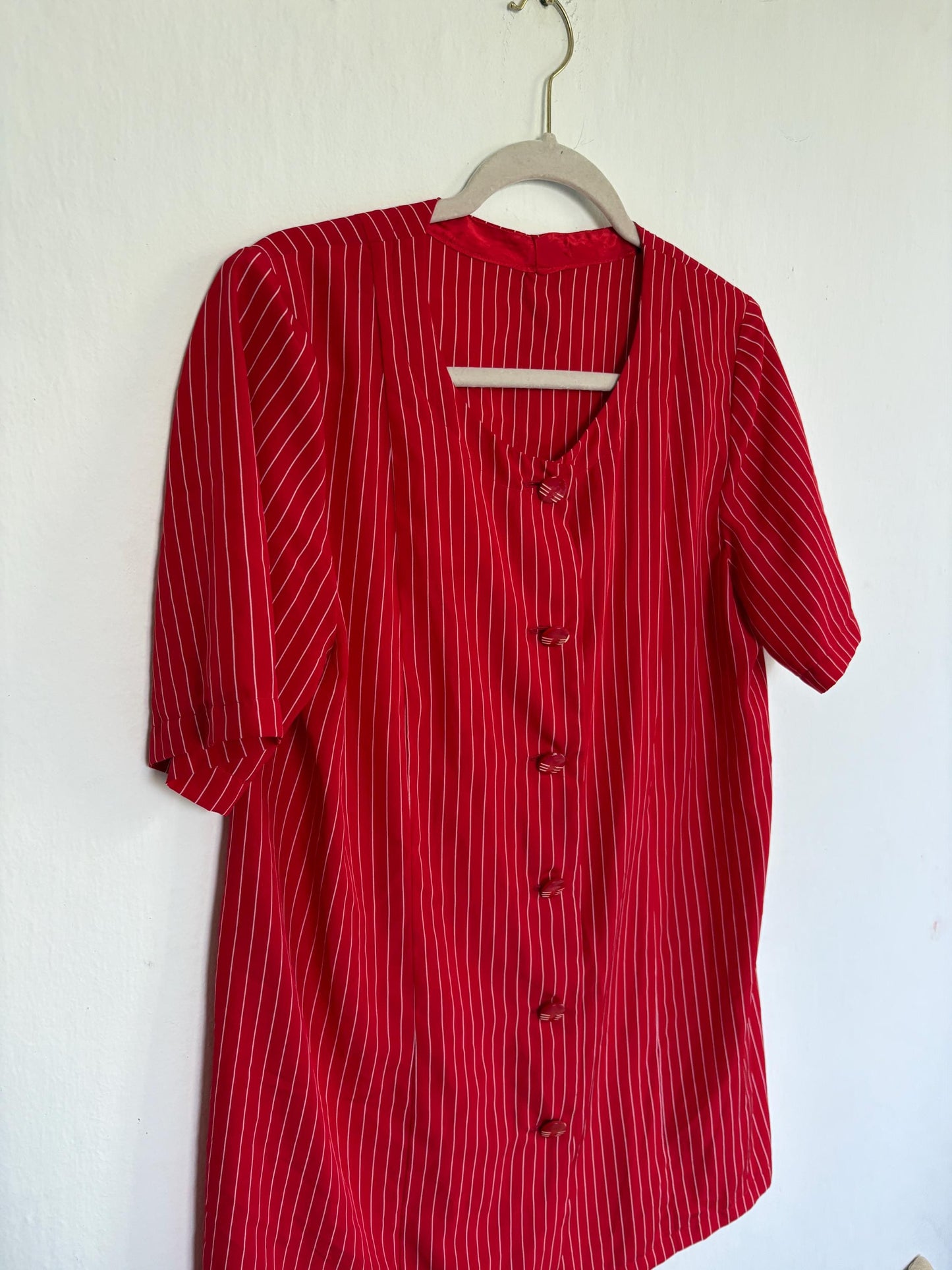 70s Vintage Red Striped Blouse — additional view 10