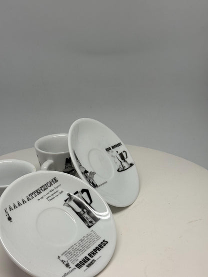 Vintage Bialetti Porcelain Espresso Cups Set — additional view 5