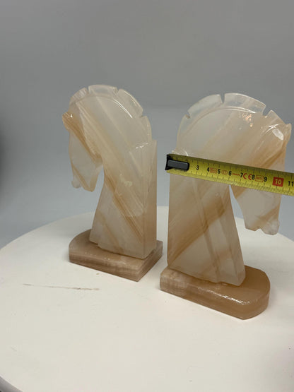 Vintage Onyx Horse Head Bookends — additional view 11