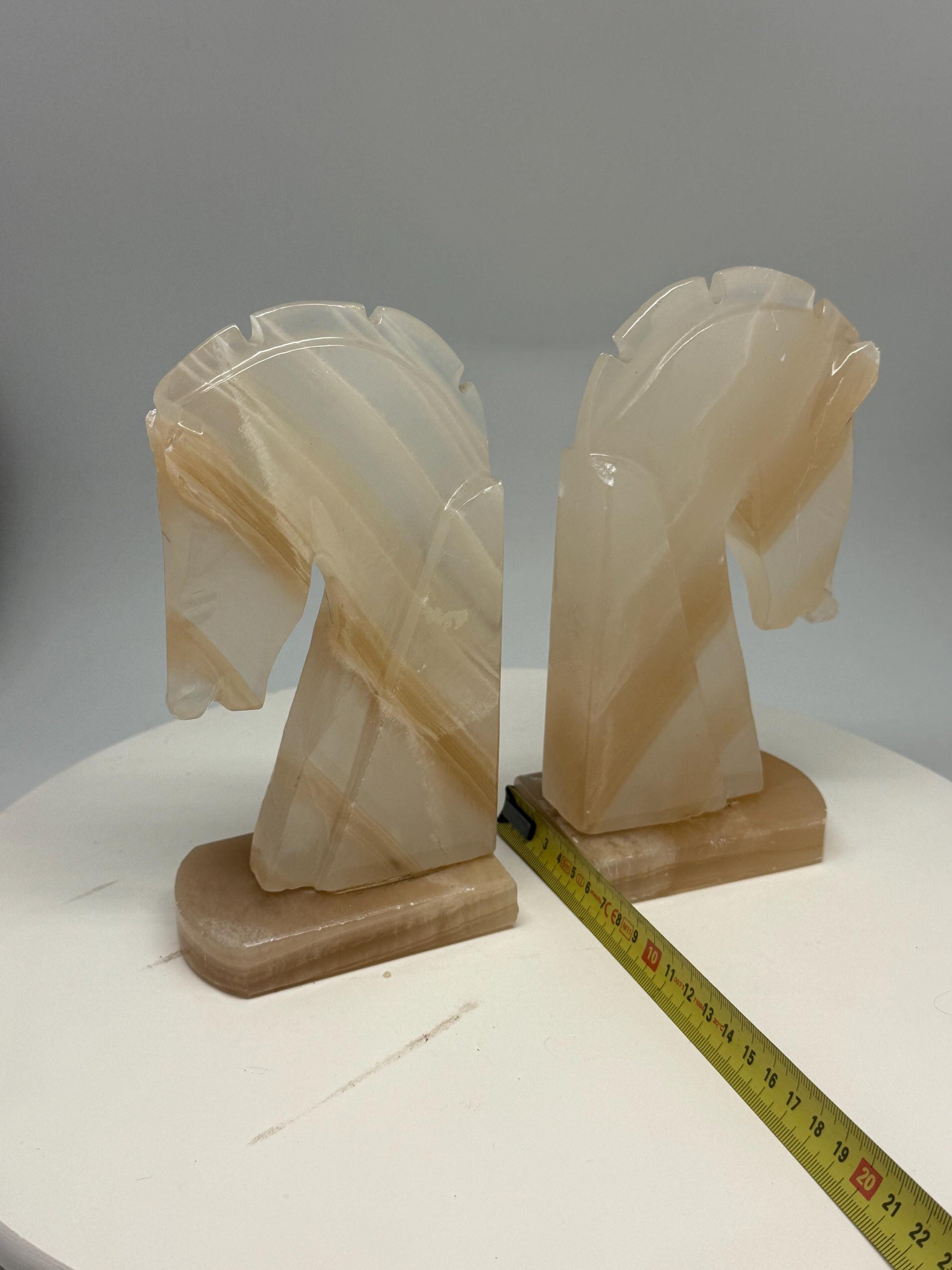 Vintage Onyx Horse Head Bookends — additional view 12