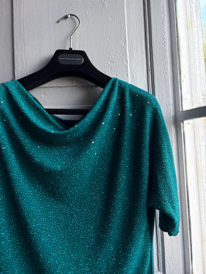 Vintage Teal Glitter Shimmer Shirt — additional view 6