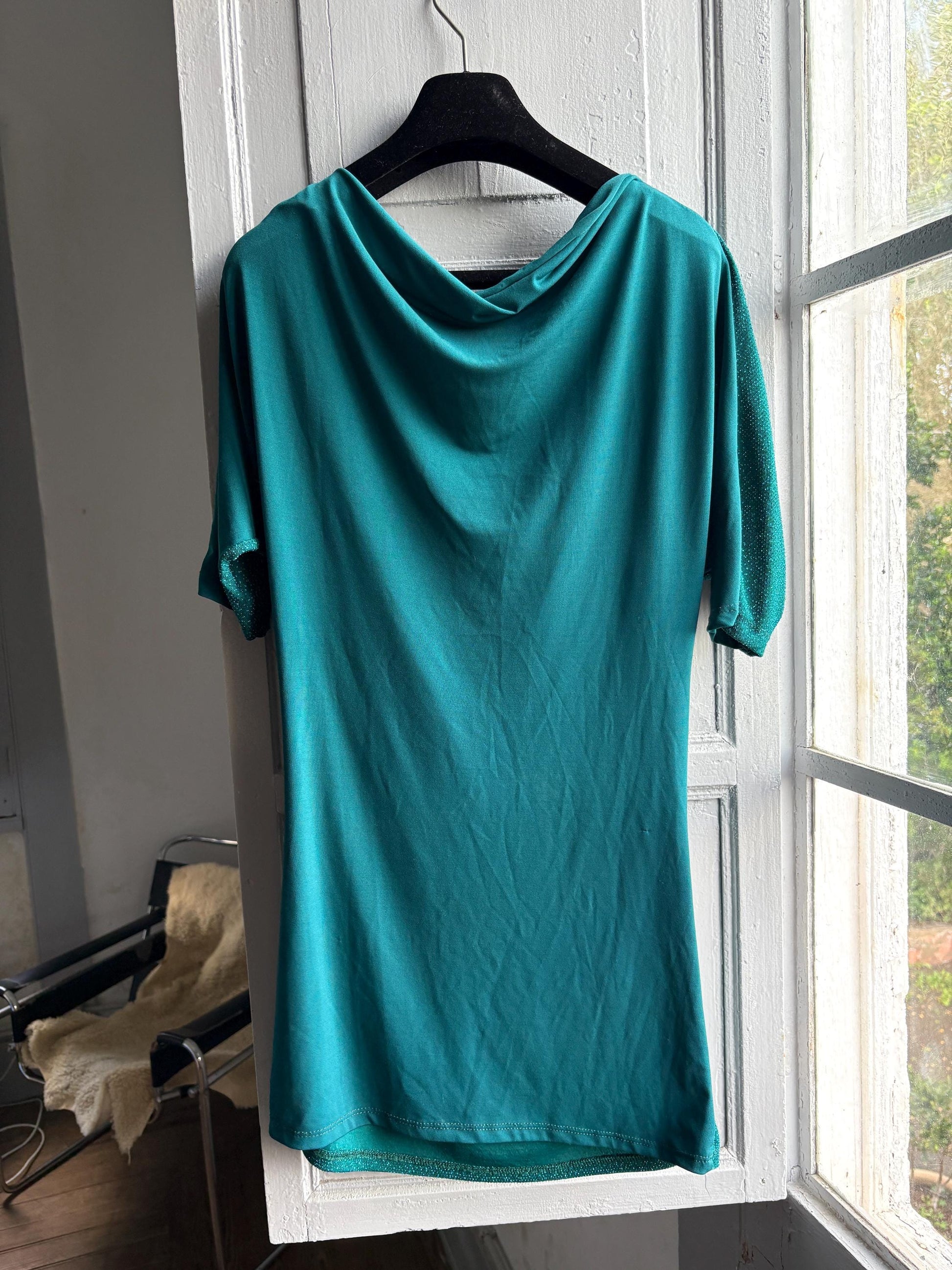 Vintage Teal Glitter Shimmer Shirt — additional view 7
