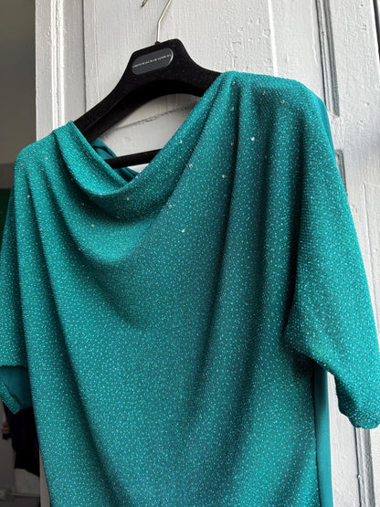 Vintage Teal Glitter Shimmer Shirt — additional view 8