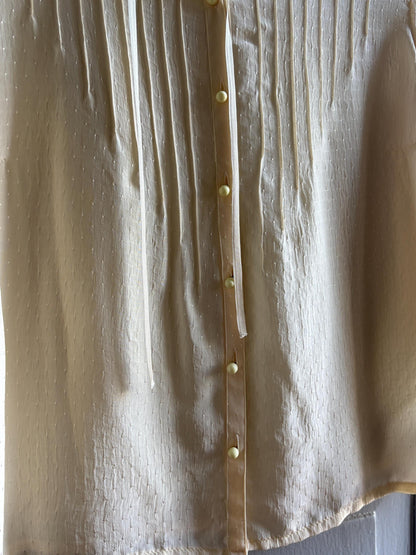 Silk Off-White Ruffled Blouse — additional view 10