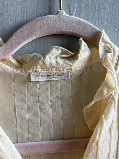 Silk Off-White Ruffled Blouse — additional view 8