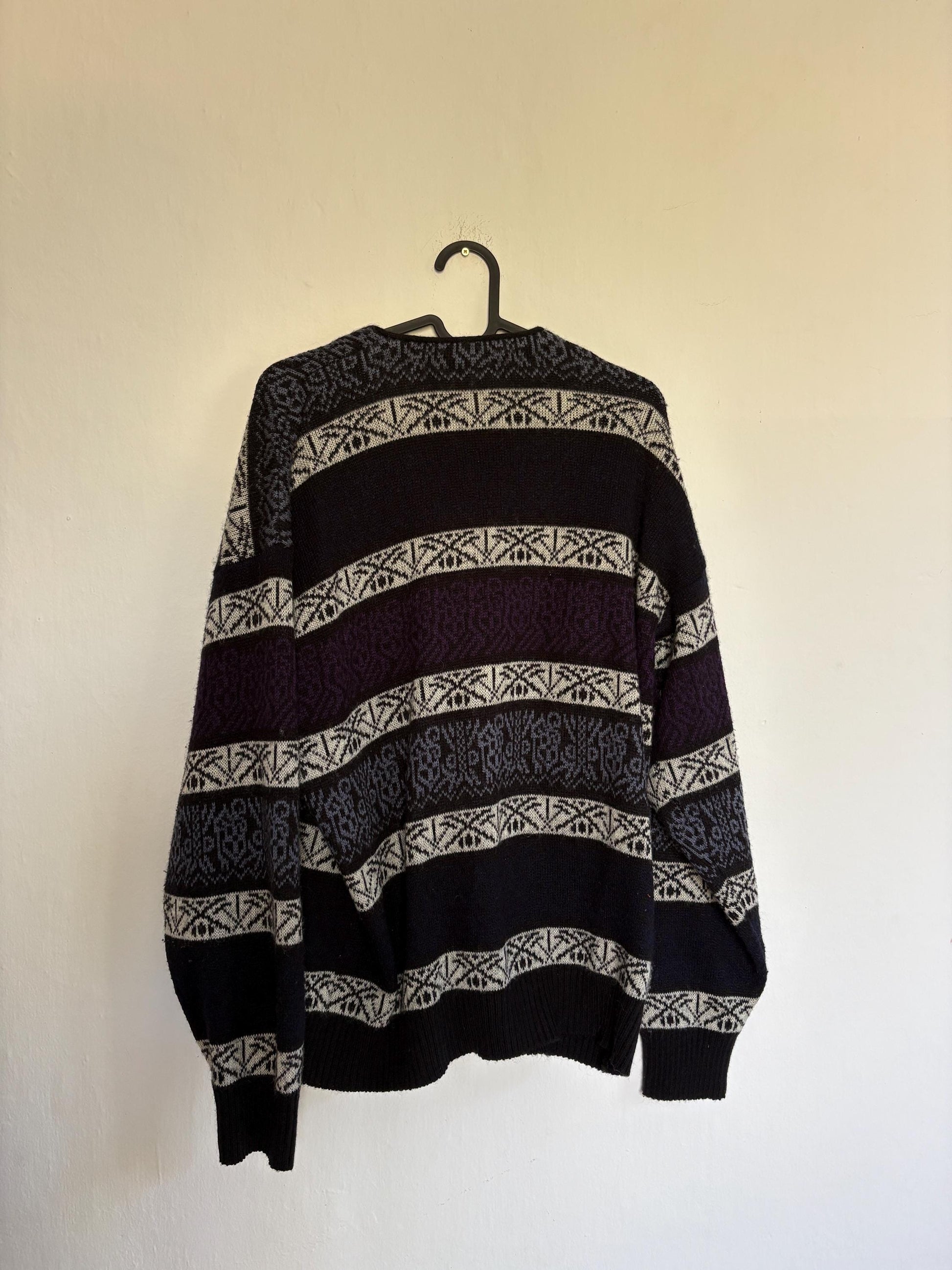Vintage Fair Isle Wool Blend Cardigan — additional view 7