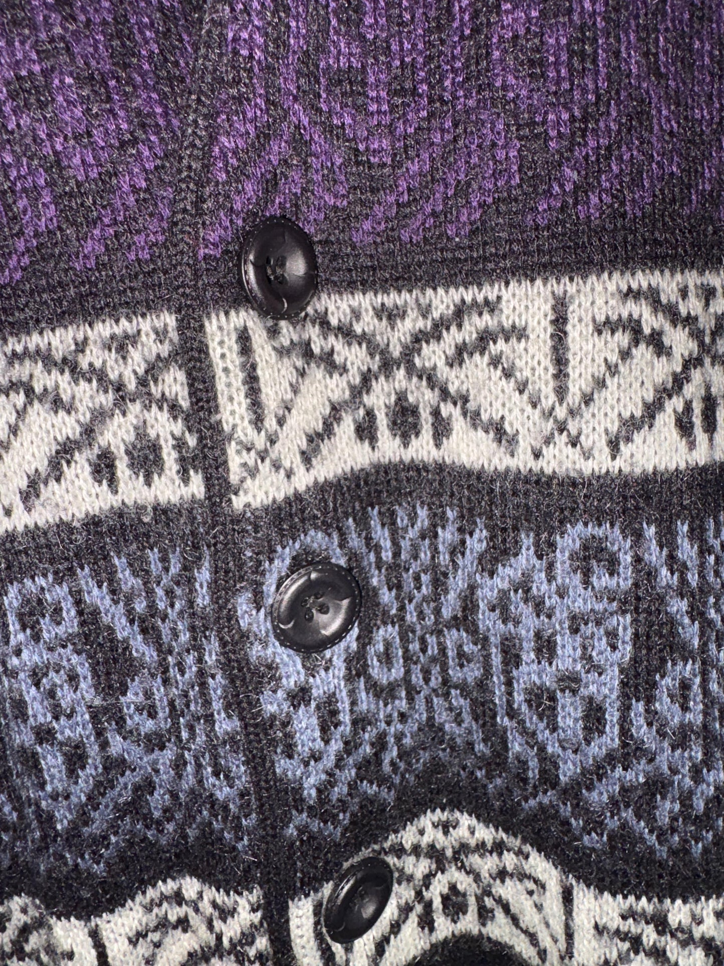 Vintage Fair Isle Wool Blend Cardigan — additional view 8