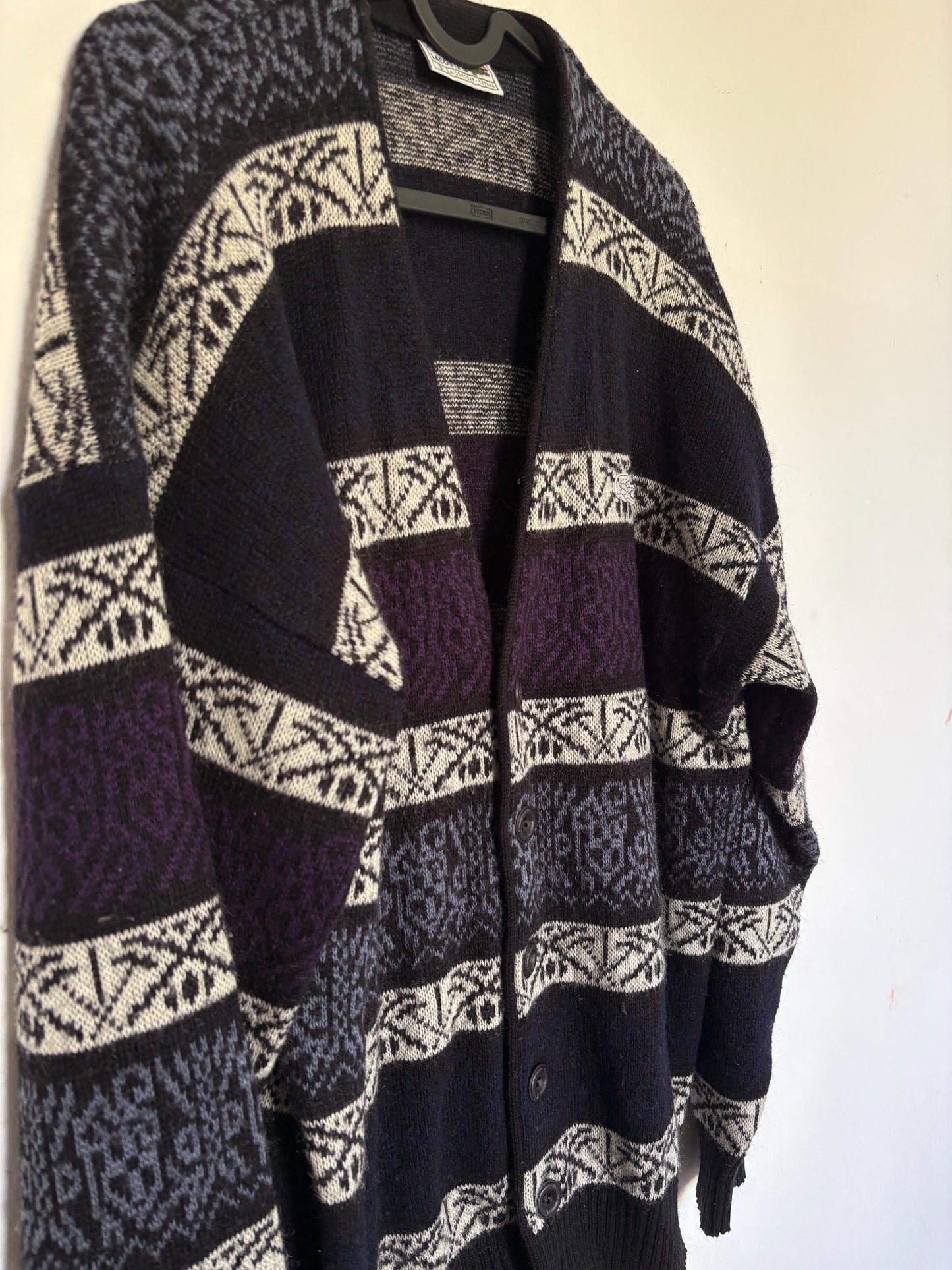 Vintage Fair Isle Wool Blend Cardigan — additional view 12