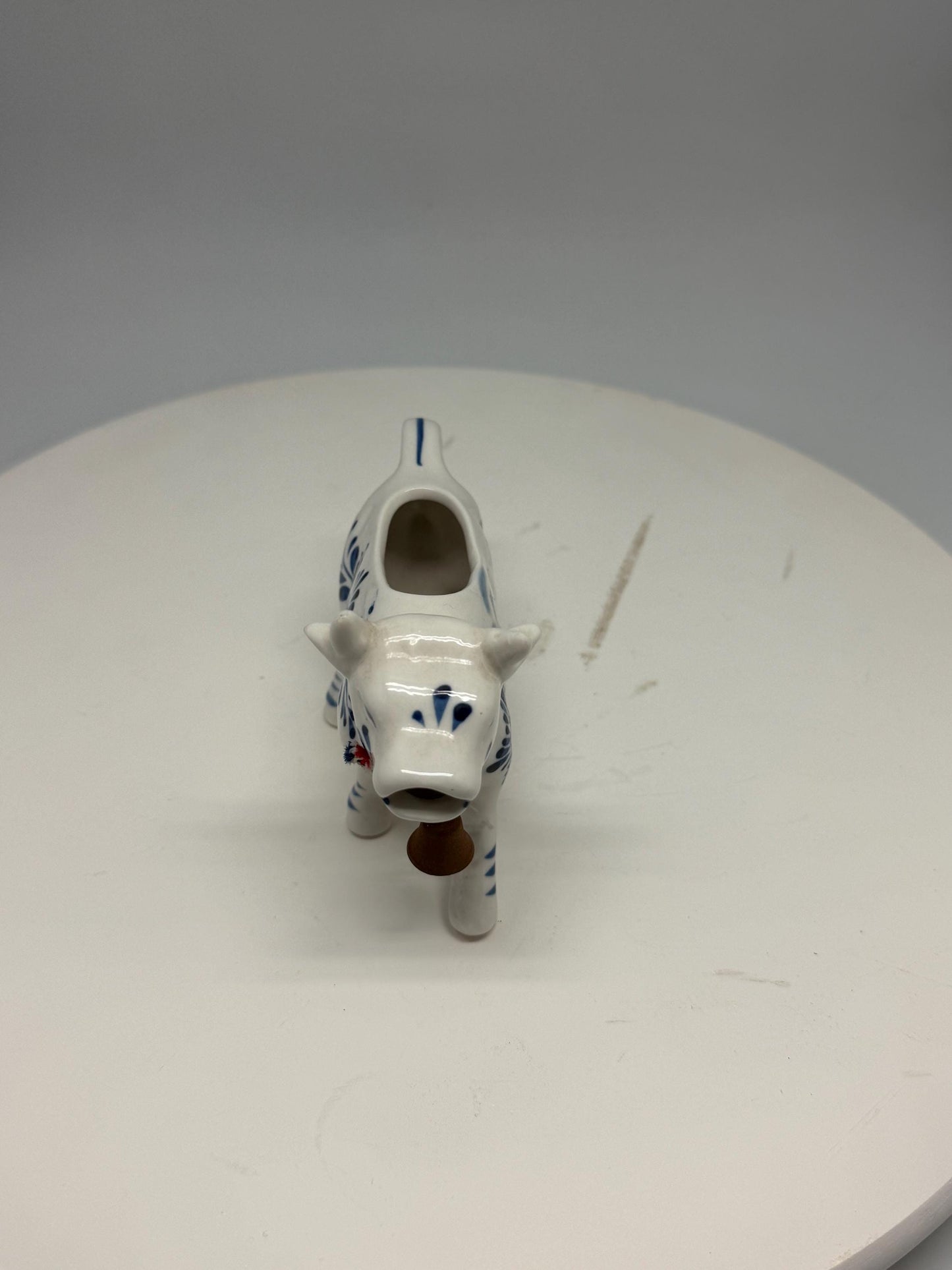 Delft Blue Cow Milk Jug — back view