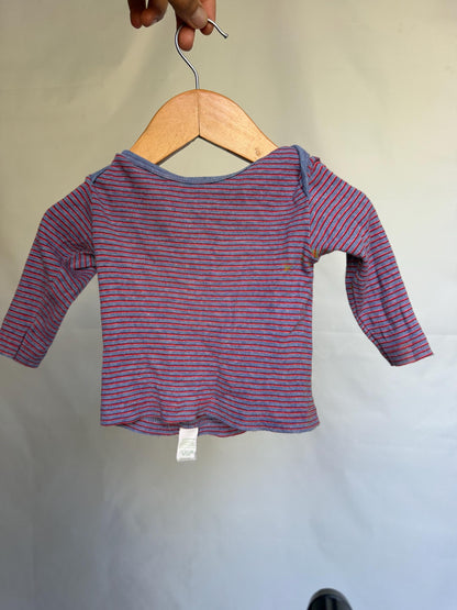 Cosilana Blue Striped Cotton Top for Infants