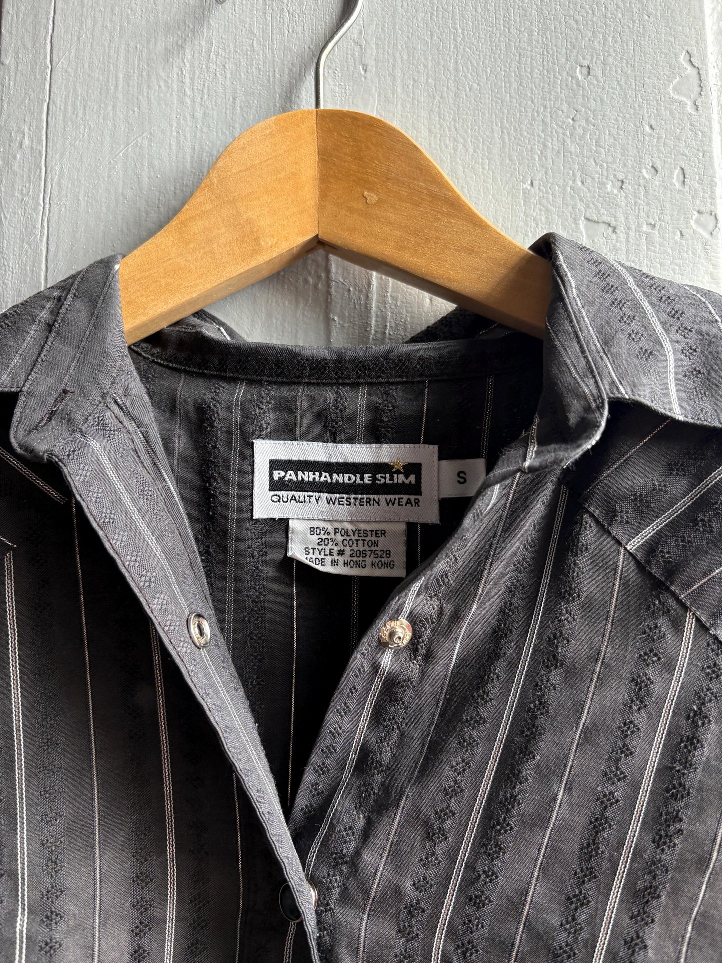 Vintage Western Black Blouse With Glitter Stripe — additional view 10